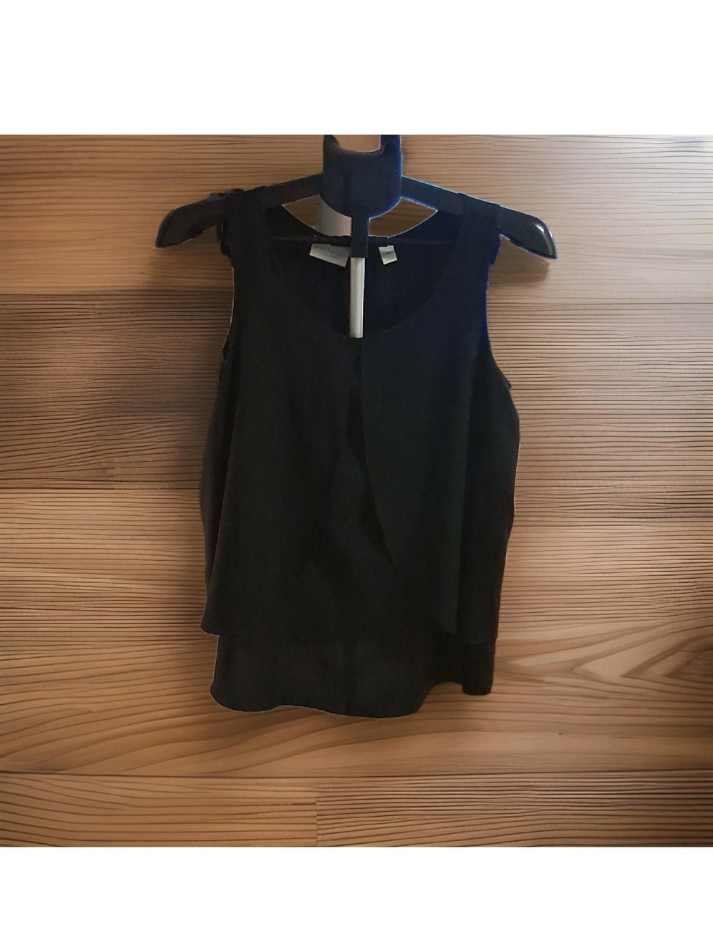 Bisou Bisou Black Sleeveless Layered Camisole